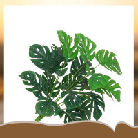 Primrue Artificial Palm Plants Leaves, Faux Monstera Tropical Palm Turtle Leaf