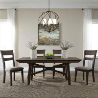 Liberty Furniture Double Bridge Extendable Solid Wood Dining Set