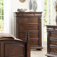 Bloomsbury Market Papatya 5 Drawer 42" W Solid Wood Chest