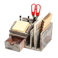 Foundry Select 3 Slot Wood Mail Desktop Organizer