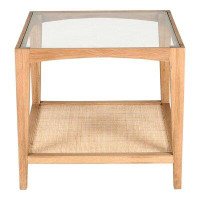 Birch Lane™ Broderick Glass End Table with Storage