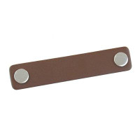 Hickory Hardware Bradford Adjustable Brown Leather Pull 3-3/4 Inch (96Mm) Suggested Centre To Centre With Chrome And Ant