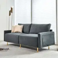 Mercer41 72.8" Sofa, Loveseat Furniture With Removable Tray and Adjustable Metal Legs