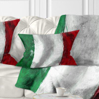 Made in Canada - East Urban Home Italy Flag Lumbar Pillow