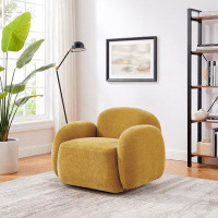 Brayden Studio Ibapah Latitude Run 31.9 Inch Wide Upholstered Swivel Accent Chair