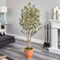 Fleur De Lis Living 50" Artificial Olive Tree in Planter
