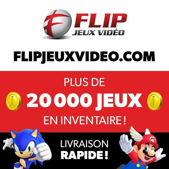 www.flipjeuxvideo.com          Plus de 20000 jeux/accessoires/consoles en inventaire, livraison rapide! Garantie! in Older Generation in Lanaudière