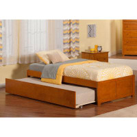 Harriet Bee Concorde Solid Wood Platform Bed with Footboard and Trundle