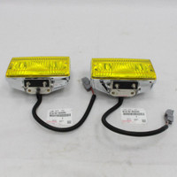 Toyota Land Cruiser FZJ70 70 Series Yellow Fog Lights Lamps Assembly Set Left &amp; Right Pair