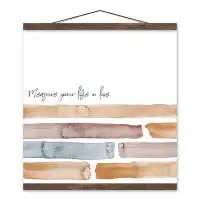 Ebern Designs Measure Life In Love Watercolor - Wrapped Canvas Print
