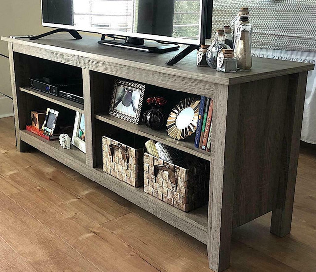 Wood TV Stand Media Console End Side Table Bookshelf Bookcase Shelves in TV Tables & Entertainment Units