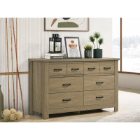 Millwood Pines Dresser with 6 Drawers and Black Handles