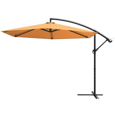 Latitude Run® Masamichi 120'' Cantilever Umbrella with Crank Lift Counter Weights Included in Patio & Garden Furniture