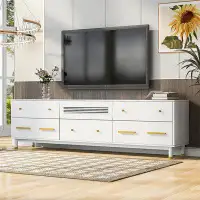Ceballos TV Stand For 75+ Inch TV, Entertainment Centre TV Media Console Table, Modern TV Stand With Storage, TV Console