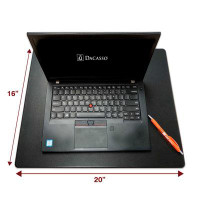 Inbox Zero Black Leather 20" X 16" Lap Desk