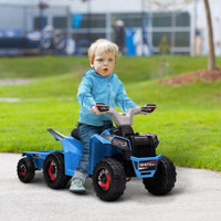 KIDS RIDE-ON ATV QUAD BIKE FOUR WHEELER CAR WITH MUSIC, 6V BATTERY POWERED MOTORCYCLE
