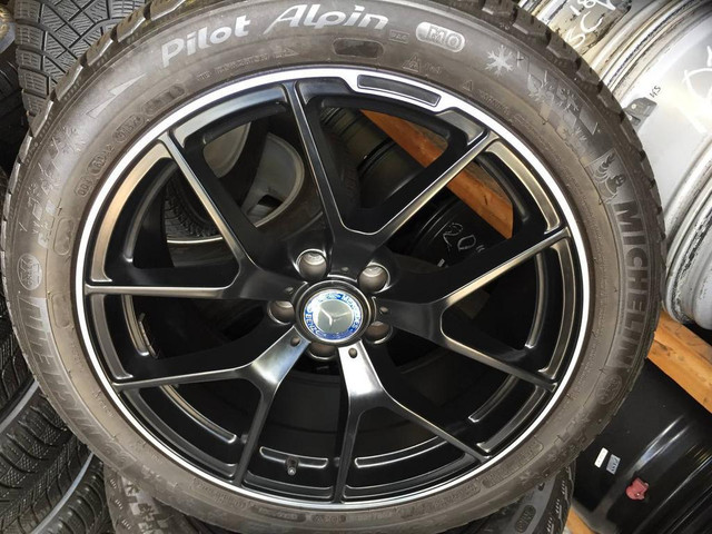 19 in WINTER PACKAGE for MERCEDES-BENZ OEM MICHELIN PILOT ALPIN PA4 MO 265/40R19 102V ON RIMS 19x8,5J ET35 TREAD 95% in Tires & Rims - Image 2