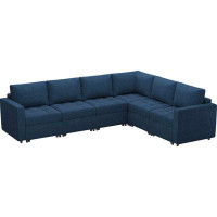 Latitude Run® L Shaped Modular Sectional Sofa Corner Convertible Couch With Reversible Chaise Modular Sofa With Put Out