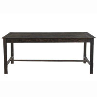 Rosalind Wheeler Leonor Pine Solid Wood Dining Table