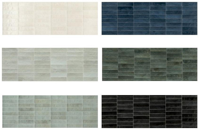 SATURN SERIES - Glossy Glazed Porcelain (Non-Rectified) 6 x 24 cm (2.5 x 9.5) Available in 8 Colors in Floors & Walls