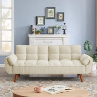 George Oliver New Design Velvet Sofa Furniture Adjustable Backrest Easily Assembles Loveseat