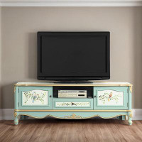 Hillock Home TV Cabinet Pastoral Style Living Room Locker Mediterranean Style Storage Cabinet Small Apartment TV Cabinet