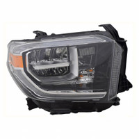 Head Lamp Passenger Side Toyota Tundra 2018-2021 With Led Drl Without Smoked Lens Economy Quality , TO2503262U