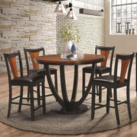 Boyer Contemporary 42.25 Counter Height Table with Butterfly Top & 4 Chairs