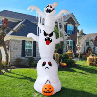 The Holiday Aisle® Halloween Inflatable 10 FT Scary Ghost Inflatables Outdoor Decorations Blow Up Ghost Inflatable