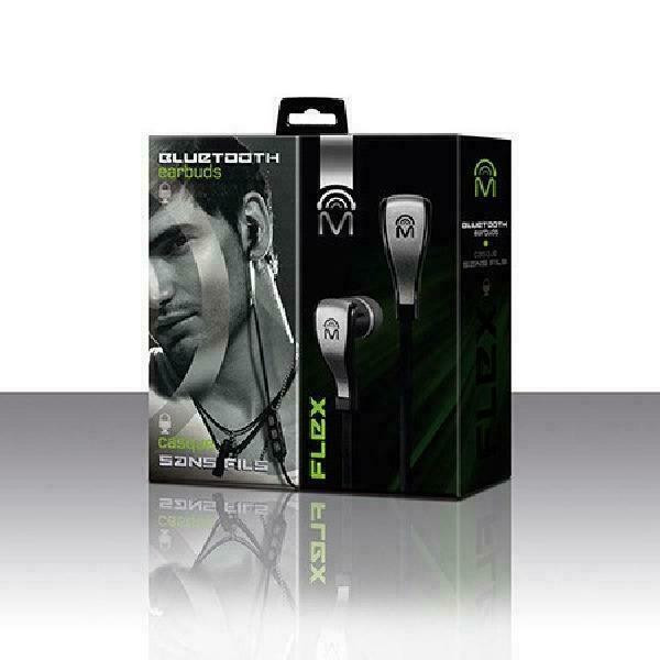 Mental Beats Flex Wireless Bluetooth Earbuds with Mic - Black in Cell Phone Accessories in Québec - Image 4