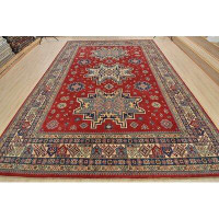 ERugBazaar One-of-a-Kind Oriental Hand-Knotted 9’11’’ X 13’8’’ Wool Red Area Rug