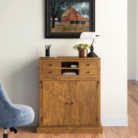 Lark Manor Balone Armoire Desks with Built in Outlets