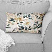 East Urban Home Whispering Vines I - Plants Printed Throw Pillow