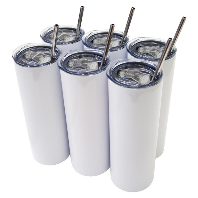 20 oz. Stainless Steel Skinny Tumbler with Lid and Straw 001001 in Other Business & Industrial in Toronto (GTA) - Image 2