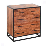 Latitude Run® Handmade Dresser With Grain Details And 4 Drawers