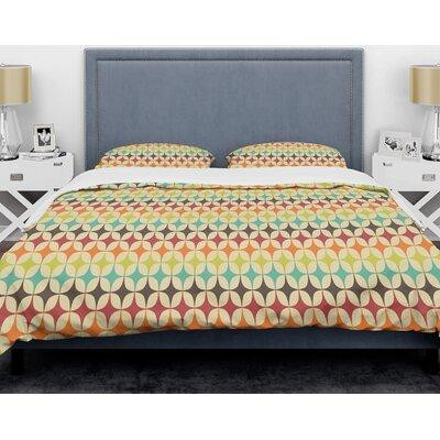 Made in Canada - East Urban Home Abstract Green/Orange/Red Microfiber Modern & Contemporary Duvet Cover Set in Bedding