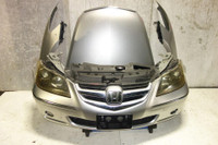 JDM Acura RL KB1 Front Conversion Bumper HID Headlights Fenders Hood Rebar Grille Nose Cut Front Clip 2005-2008
