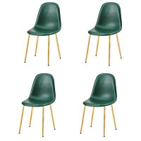 Everly Quinn Upholstered Side Chair in Green