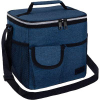 Prep & Savour Large Insulated Lunch Box For Men Women, Leakproof Thermal Lunch Bag Cooler Work Office School, Soft Reusa