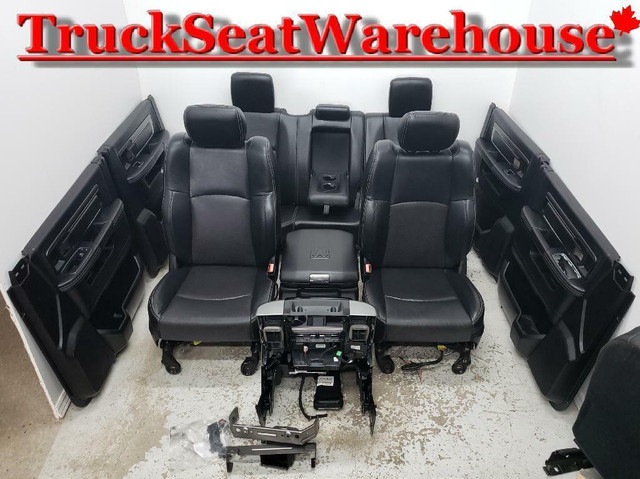 Dodge Ram 2014 BLACK LEATHER Truck Seats Console Door Pad Panels in Other Parts & Accessories in St. Catharines