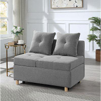 Ebern Designs Sikandar 27.13'' Linen Sofa Bed