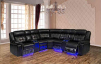 3pc power recliner sectional with led lights 4998
