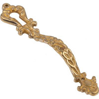 UNIQANTIQ HARDWARE SUPPLY Fancy Decorative Cast Brass Pull Handle with Keyhole Insert