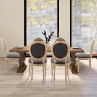 One Allium Way Aadrian Linen French Parsons Chair Dining Chair