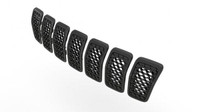 2019-2021 Jeep Cherokee Grille Black Front Ame With Black Insert 7-Pc Set - Ch1200414