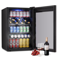 R.W.FLAME R.W. FLAME 4.5 Cu.Ft Beverage Refrigerator With Stainless Steel Door Frame