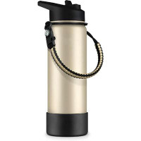 Orchids Aquae Vaccum Insulated Stainless Steel Water Bottle with Straw