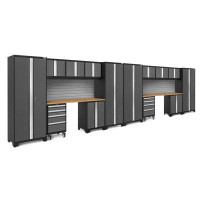 NewAge Products Ensemble d'armoires de rangement en acier 16 pièces Bold Series