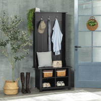 Latitude Run® Accent Coat Tree with Adjustable Shelves for Hallway