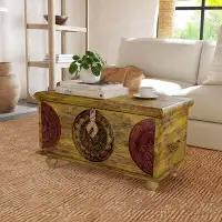 Lark Manor Kowalsky Solid Wood Coffee Table with Storage